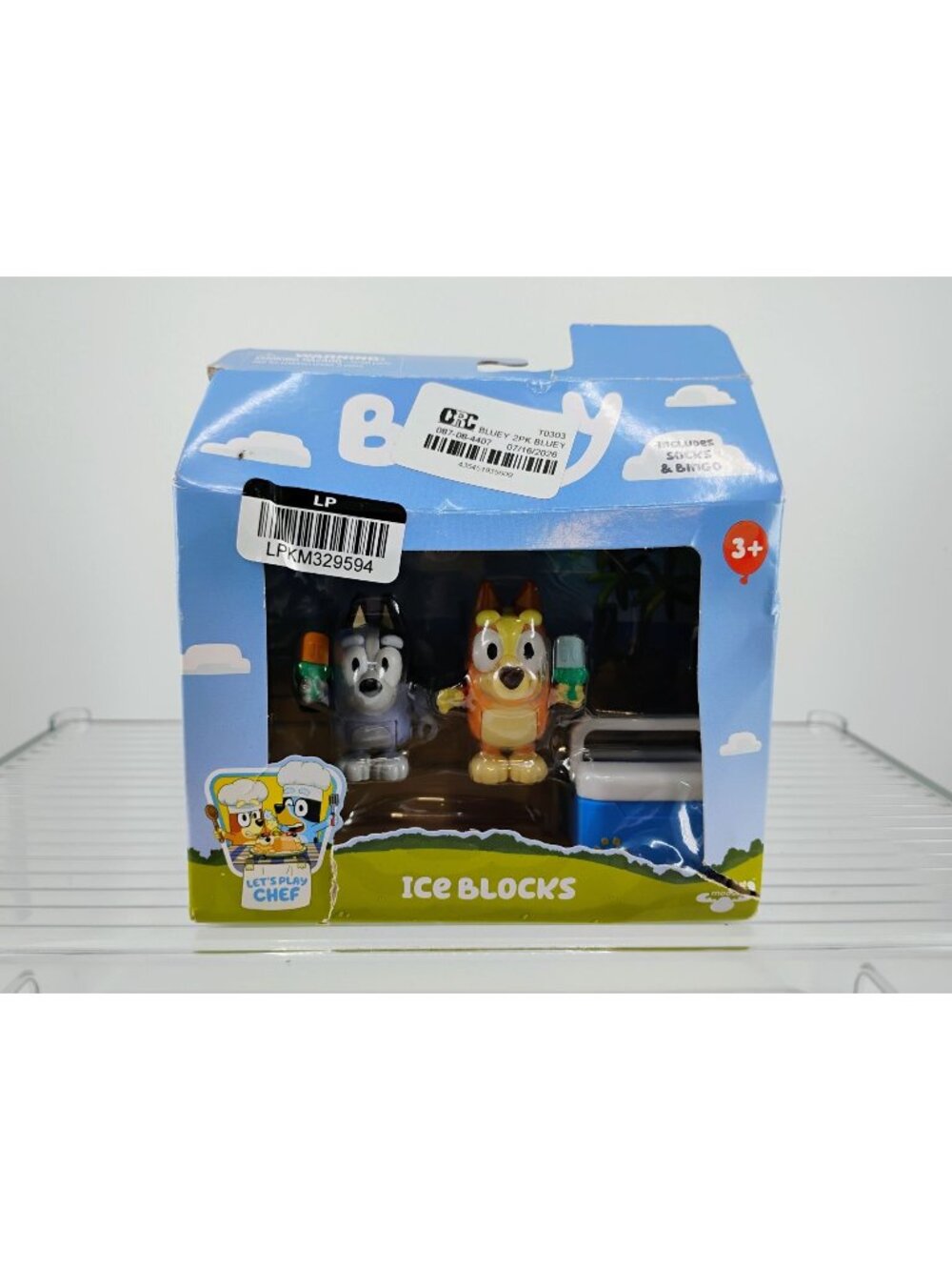 Moose Toys Bluey 2-Pack Ice Blocks Play Set With Socks & Bingo Figures
